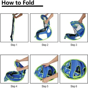 Bán buôn Mini Pop up gấp xách tay bóng đá bóng đá Mục tiêu đôi mục tiêu bóng đá khung cửa có thể gập lại ngoài trời - Product Image 4