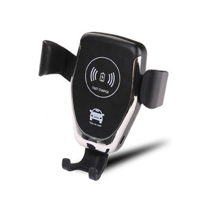 Q12ワイヤレスカーチャージャーマウント10WQi急速充電電話ホルダーiP <span class=keywords><strong>X</strong></span> XSサム1用自動クランプマウントラック
