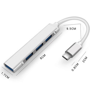 4合1小型移动便携式c型集线器4合1 3.0usb闪电端口至usb适配器笔记本电脑扩展坞usb-c集线器 - Product Image 6