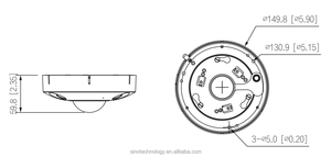 Dahua 12MP Fisheye Fixed Dome Network <strong>Camera</strong> 180 Degree Fisheye View 1/1.7&quot; CMOS <strong>Sensor</strong> IR Range 12m IPC-EBW81242-AS-S2 - Product Image 6