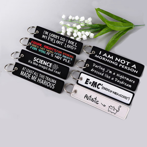 Bán Buôn Tùy Chỉnh Thêu Nhãn Anime Logo Tên Thẻ Thêu Keychain Anime Thêu Móc Chìa Khóa Tùy Chỉnh Key Tag - Product Image 4