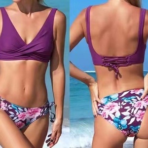 Miễn Phí Thiết Kế Áo Tắm Trái Cây In Đồ Bơi Bãi Biển Tắm Phù Hợp Với Phụ Nữ Thấp Eo Ren up Hai Mảnh Sexy Bộ Bikini - Product Image 3