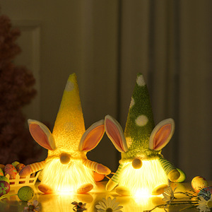 Lighted Easter Gnome Table Decor Glowing <strong>Rudolf</strong> Gnomes with LED Light Battery Operated for Easter Holiday - Product Image 3