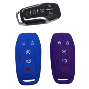 Silicone Smart Car Key Cover Shell Case Keyless Entry HolderためFord F-150 Lincoln Fusion MKZ Mustang MKC 5 Buttons Smart Key - Product Image 6