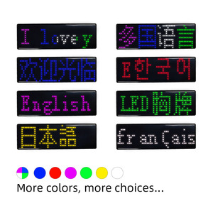 新しいOEMUSB充電式磁気APPプログラマブルスクロールLEDメッセージサインタグピンスクリーンLEDディスプレイLEDネームバッジ - Product Image 3