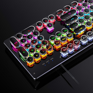Teclado profesional con iluminación RGB, construcción ergonómica, Teclado mecánico multifuncional programable para teclados de jugadores - Product Image 2