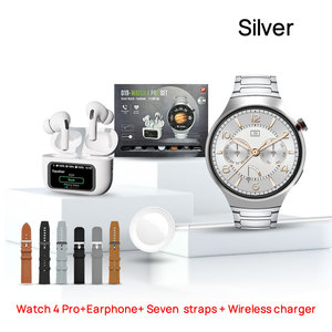 חדש אופנה מתנה d19 שעון 4 סט 7 רצועה סיבוב 7 ב 1 שעון חכם עם אוזניות tws אוזניות לגברים - Product Image 6