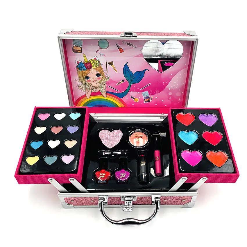 Kit de maquillage pour enfants, 26 pièces, ensemble de maquillage lavable pour enfants, jouets cadeaux d'anniversaire