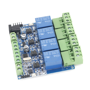 Modbus-Rtu 4 canali optoaccoppiatore isolamento 12V relè modulo interruttore Modbus RTU relè interruttore di uscita RS485/TTL comunicazione