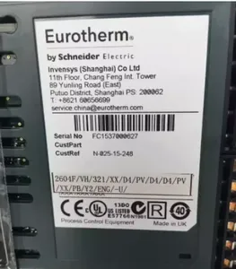 Eurotherm sıcaklık kontrol cihazı 2604F/321//XX/D4/PV/D4/D4/PV/XX/PB/Y2/ENG/-U İngiltere'de yapılan MOTOR - Product Image 3
