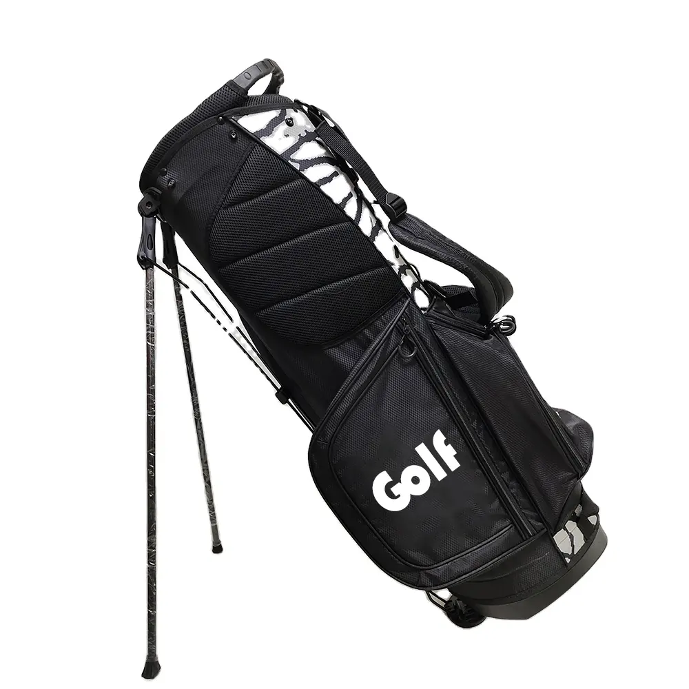 Спортивный трендовый дизайн, роскошный стиль, высокое качество, индивидуальный логотип, Туристическая Сумка для гольф-клуба с 4 разделителями, нейлоновая сумка-подставка для гольфа