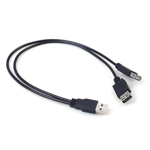 USB 2.0 2-in-1メススプリッターYケーブル1-2 USBエクステンションデータケーブル - Product Image 5