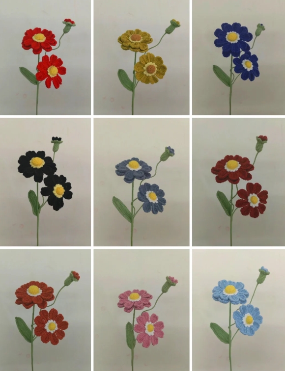 Fleur d'orchidée crochetée à la main
