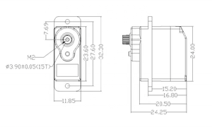 Original EMAX ES08MAII 12g Micro Metal Gear Servo analógico ES08MA II RC Servo para Rc Coche Barco Helicóptero Avión Robot Repuesto - Product Image 4