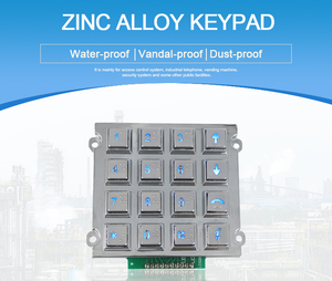 Teclado de aleación de zinc con retroiluminación LED personalizado para ascensor/teclado para maquinaria industrial/teclado de máquinas expendedoras B667 - Product Image 5