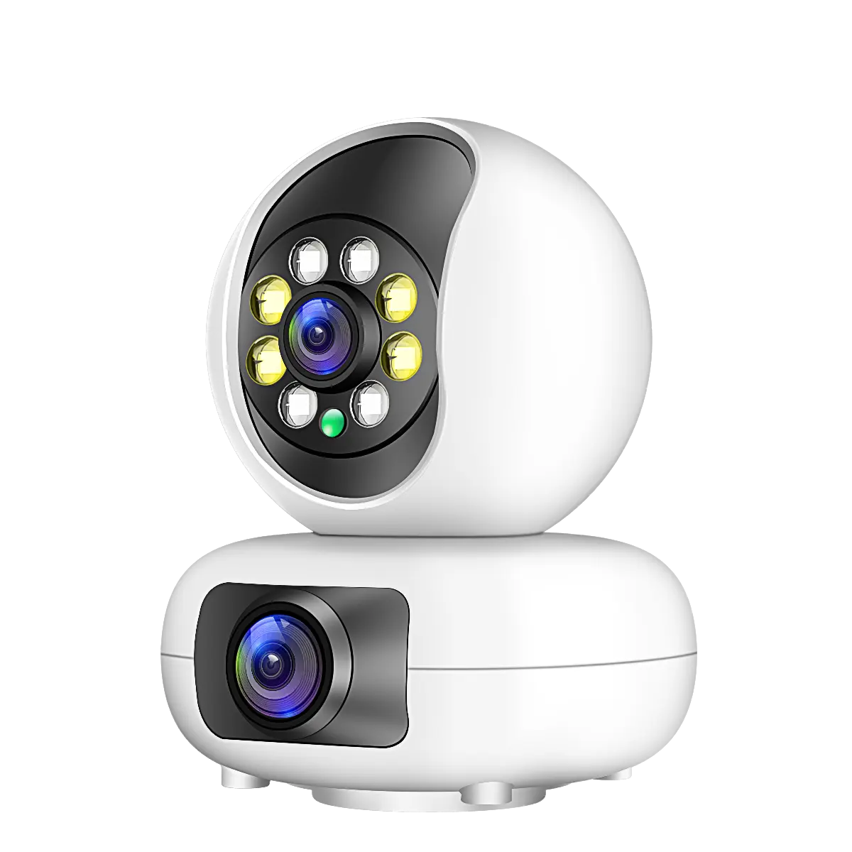 Câmera do bebê Indoor HD Motion Detection PTZ Wifi Sem Fio Segurança Dual Lens Casa 1080P Color Box Branco Smart Home IP Camera