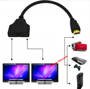 出力スプリッターアダプタケーブルコンバータDVD HDTV PS3スプリッターアクセサリー用,男性から女性への工場出力ポート1入力2出力スプリッターアクセサリー - Product Image 3