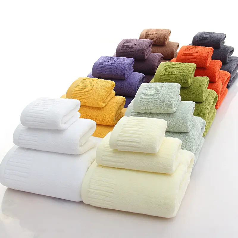 600 grammo 100% cotone di colore solido bianco spa costume da bagno asciugamano made in india salone di asciugamani da bagno set