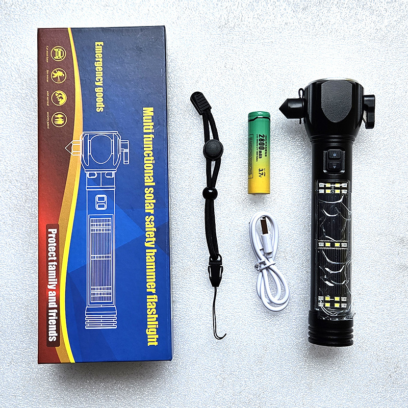Coffret cadeau lampe de poche noire (comprenant un coffret cadeau batterie 2800 mAh)