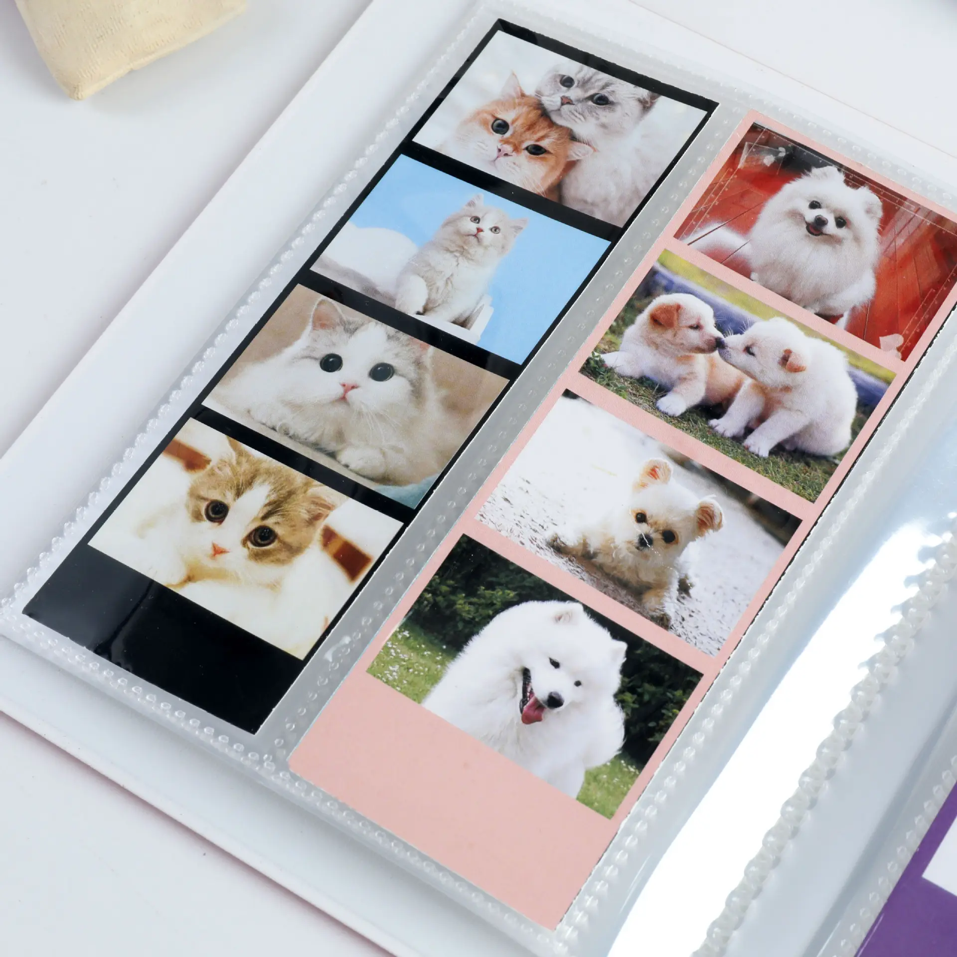 4 Album Photo Mignon Classeur Paillettes Cartes Postales PP Sleeves Stamps Storage Holder Kpop Album Supplies