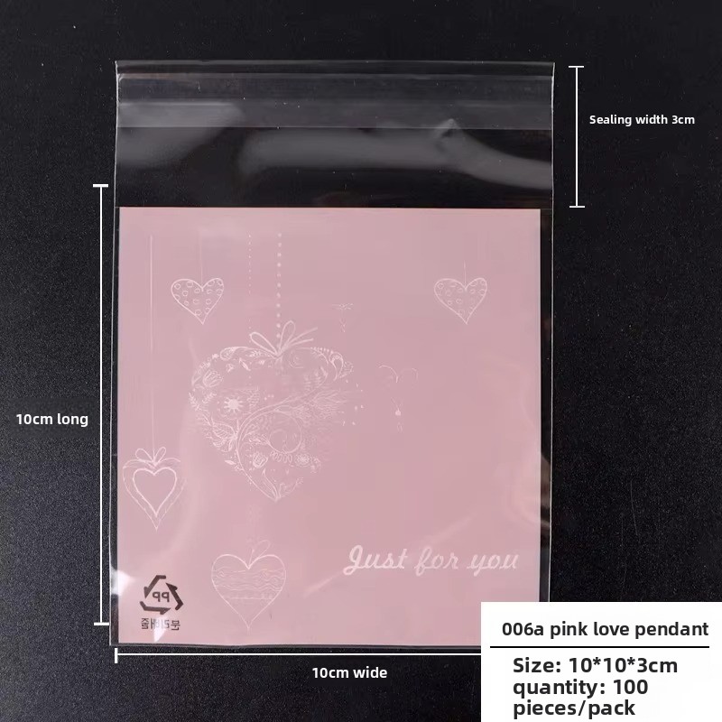 006A Pendentif amour rose 10*10cm