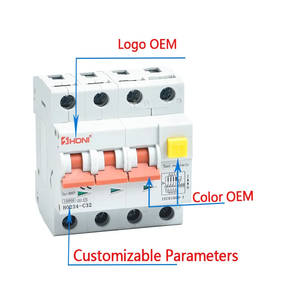 HONI HO234-C32 4P 100MA TYPE A RCBO 10KA CURVE C 32A過負荷保護付き残留電流遮断器 - Product Image 2