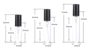 HeLun Factory 2ml 3ml5mlサンプルテスター圧着ネック香水ガラス瓶スプレーカバー付き - Product Image 4