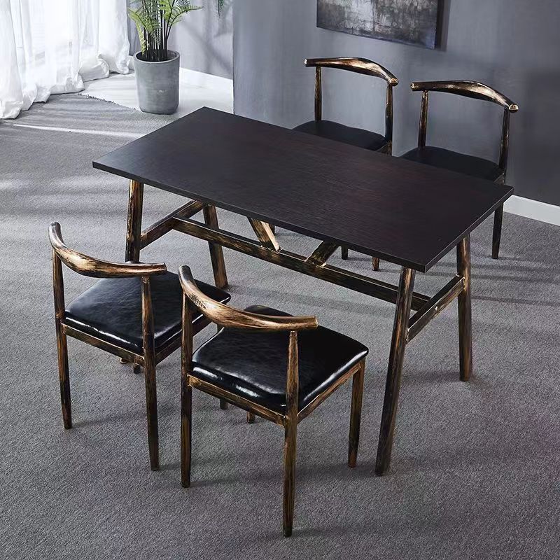 120*60 mesa y cuatro sillas Nogal Negro