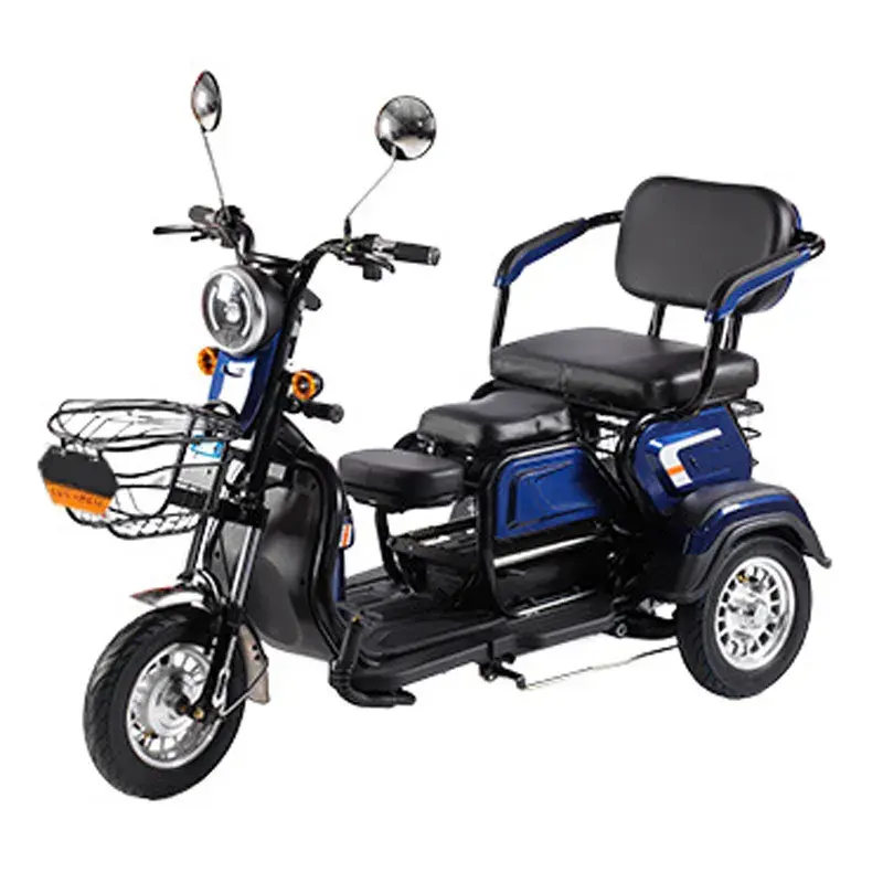 Factory New Design Direct Sale 2 person Electric Tricycles 500W 48V Family Multi-Mode 3 Wheel Electric motorized tricycles