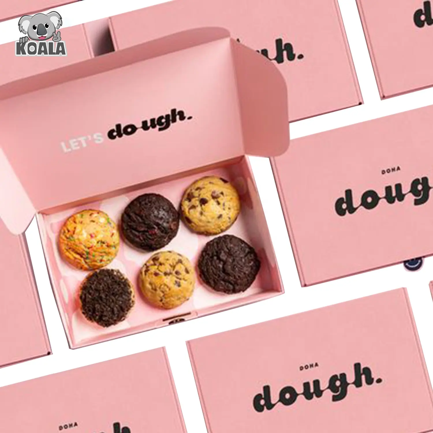 사용자 정의 식품 학년 인쇄 럭셔리 도넛 쿠키 종이 사탕 건조 과일 스낵 상자 포장