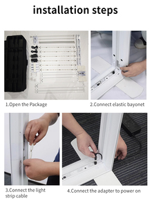 JiongChang Custom segg tessuto Led Light box Trade Show Booth Display espositivo struttura modulare Booth pannello sistema - Product Image 4