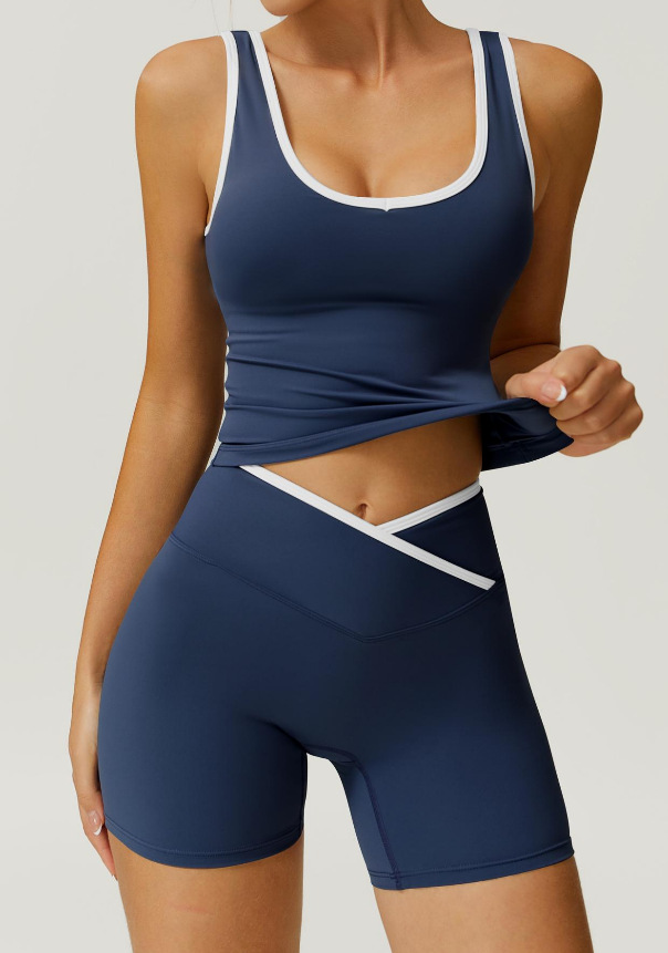 gilet short bleu
