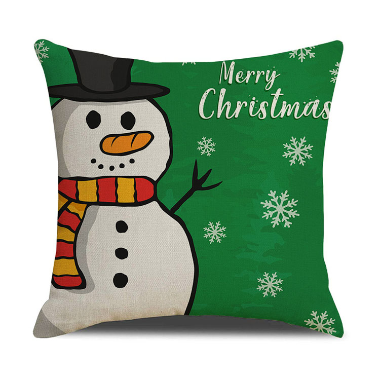 New Style Home Decor Christmas Day Pillow Case Factory Direct Sale Linen Cushion Cover