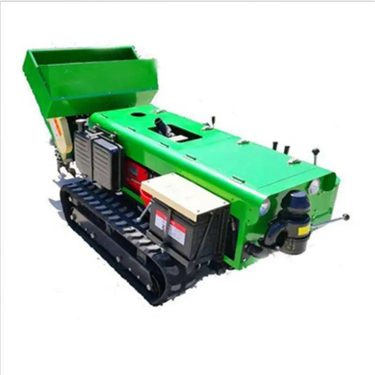 Multifungsi Manajemen Pastoral Mesin Pertanian Kecil Remote Control Application Ridger Mini Crawler Tractor