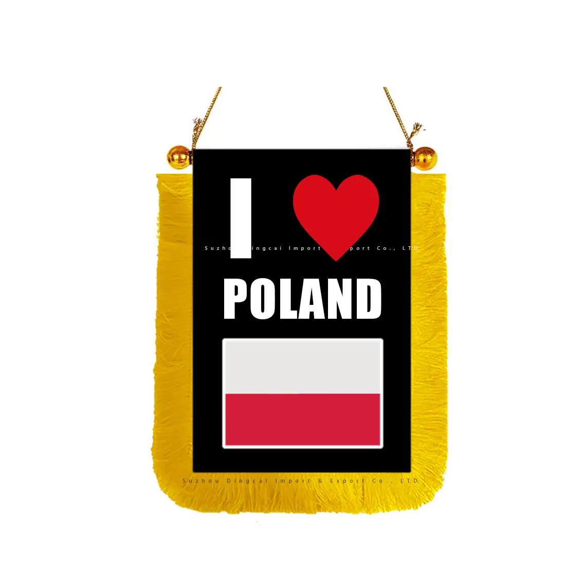 Amo la polonia Mini appesa lo specchietto retrovisore bandiera gagliardetto