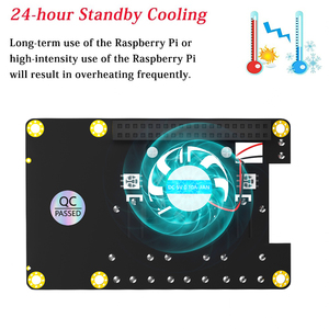 RPi Power <strong>Relay</strong> Board Expansion <strong>Module</strong> with Dual Cooling Fans and Automatic Discoloration LED for <strong>Raspberry</strong> <strong>Pi</strong> A+ 3A+ B+ 2B 3B - Product Image 4