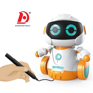 HUADA DIY hattı takipçisi Robot çocuk oyuncak robotlar teknoloji eğitim endüktif Robot oyuncak yörünge yürüyüş fonksiyonu ile Led ışık - Product Image 1