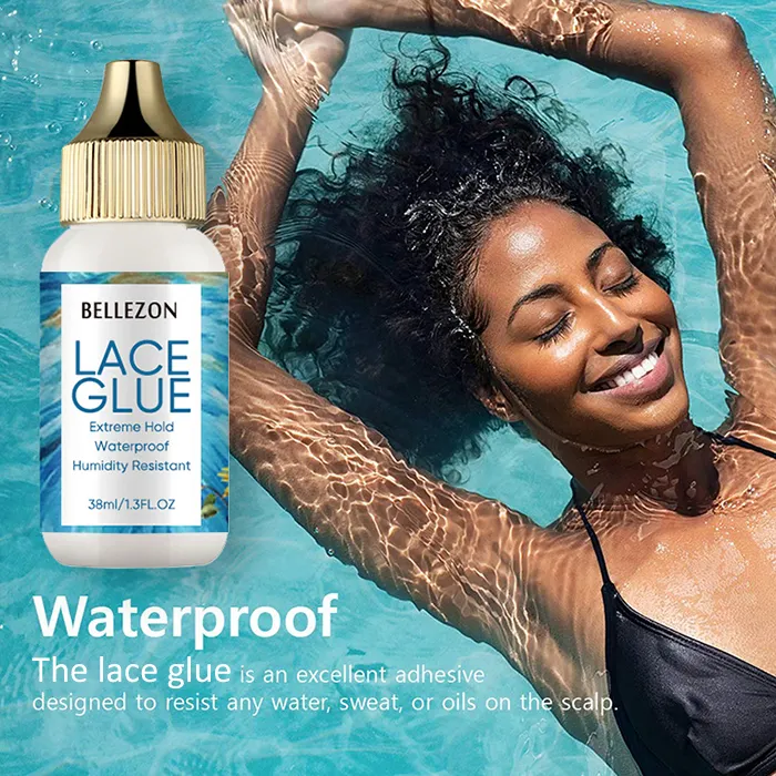 Bellezon venta al por mayor piel sensible pegamento de encaje impermeable fuerte agarre encaje frente peluca adhesivo