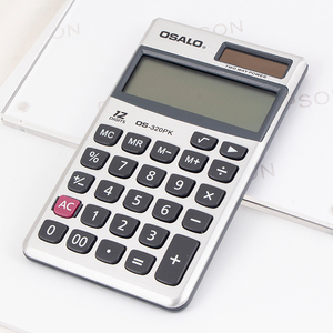 Calculadora de bolsillo de plástico de 12 dígitos con logotipo personalizado, pequeña oficina, papelería para estudiantes, buen precio, calculadora de logotipo personalizada Popular - Product Image 4