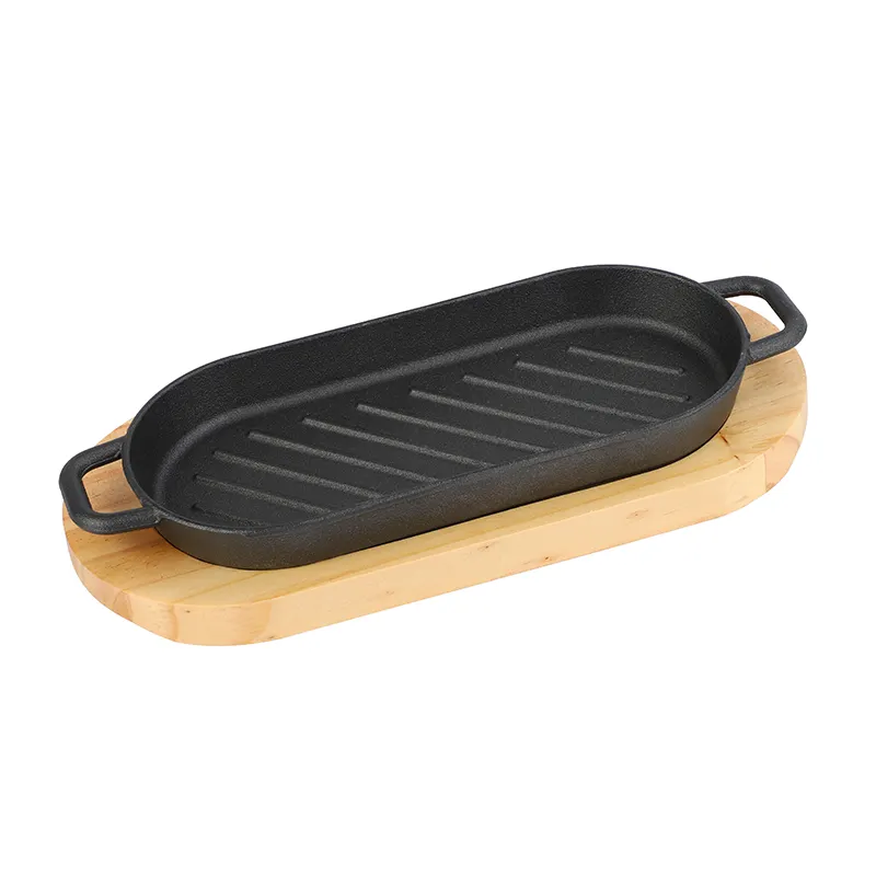 Cast Iron Dutch Pan Set with Frying Casserole Baking Roasting Pans Induction Stove Suitable outdoor bbq steak pans