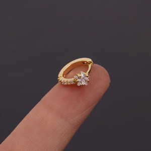 Fashion Gold <strong>CZ</strong> <strong>Ear</strong> Cuff Clip Zircon Piercing Mini Hoop <strong>Ear</strong> Conch Cartilage Tragus Helix Piercing Jewelry Earring - Product Image 5