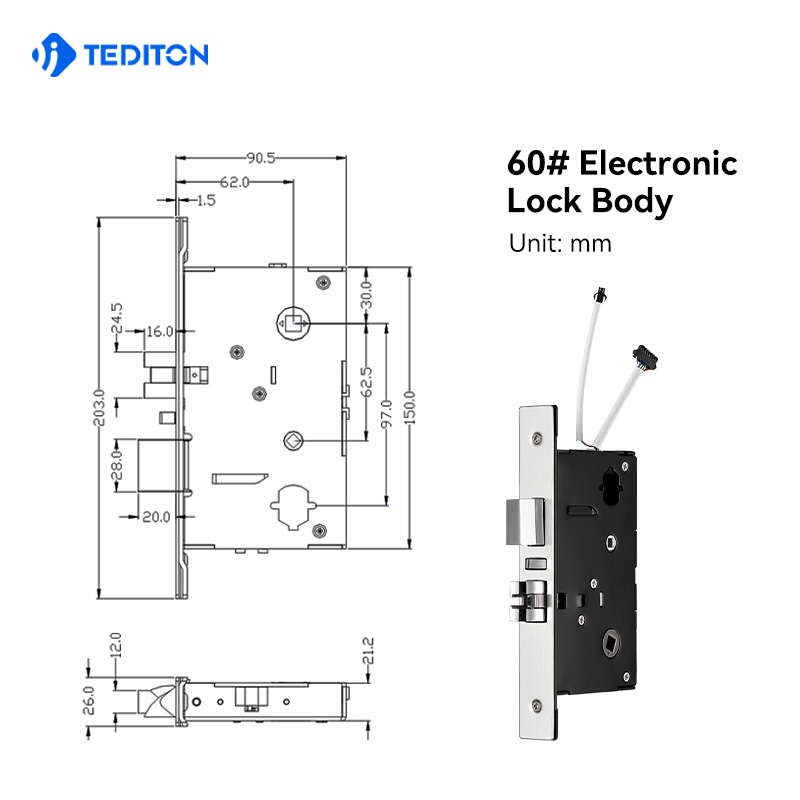 Direct Manufacturer Customized Service Digital Rfid Reader Hotel Gate Ttlock Mobile Phone Door Smart lock