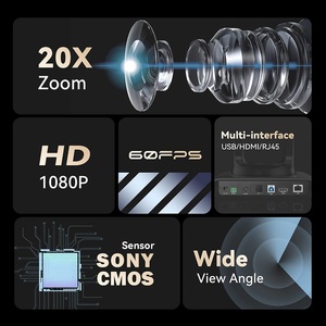 Fabrika doğrudan PoE NDI PTZ Video kamera ile 20X optik Zoom fabrika doğrudan HDM1/USB/RJ45 konferans kamerası - Product Image 2