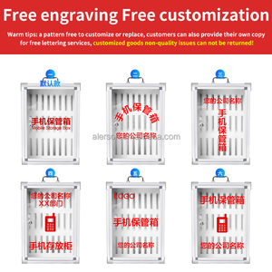 Tùy chỉnh trong suốt có thể khóa điện thoại di động lưu trữ hộp nhôm 12/24/36 di động vị trí với xử lý và tường khóa - Product Image 5