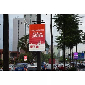 Programmier bares LED-Zeichen Einpoliges LED-Display im Freien Straßen beleuchtung Straßen-LED-Pol bildschirm im Freien - Product Image 5