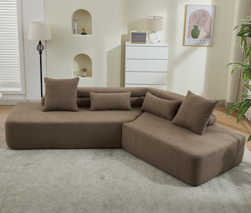 Brown + Polyester + Upholstered