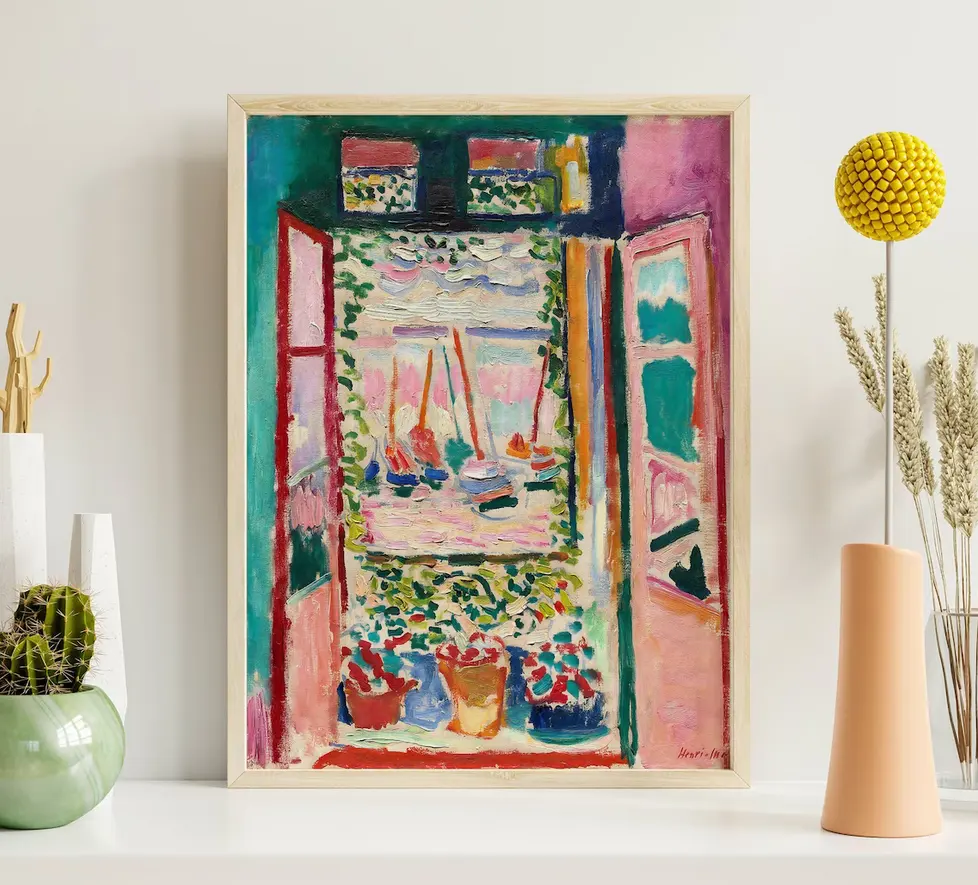 Matisse tường nghệ thuật triển lãm giữa thế kỷ phong cảnh Chất lượng cao đầy màu sắc làm bằng tay trừu tượng vải sơn dầu cho phòng nhà Deco