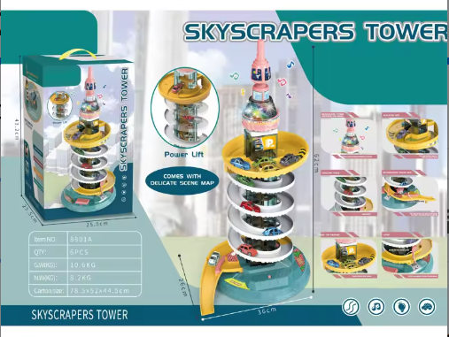 Lighthouse skyscraper (4 cars)