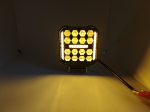 新しい4インチLED 4X4スクエアスポットライト16LEDオフロード車用ワークライトデュアルカラーLEDスクエアヘッドライト用 - Product Image 6