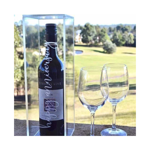 Nóng bán tùy chỉnh <span class=keywords><strong>Acrylic</strong></span> Hộp rượu cho món quà lớn đánh bóng hiển thị trong suốt plexiglass rượu vang trường hợp - Product Image 1